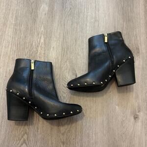 Black studded ankle boots bcbg